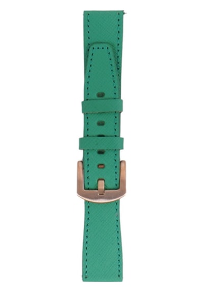 Fro Lw38-43 20 Mm Hakiki Deri Safiano Yeşil Kordon Gold Toka