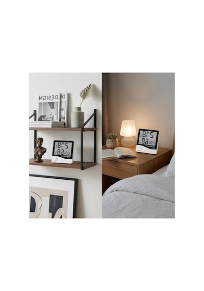 Dijital Termometre Ve Higrometre, Lcd Ekran İle 10x10 Cm Ölçüsünde