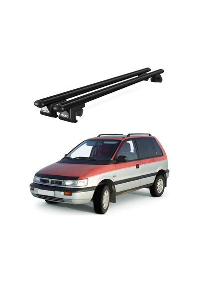 Venüs Mitsubishi Space Runner 1991-2001 Uyumlu Siyah Ara Atkı Port Bagaj Tavan Barı