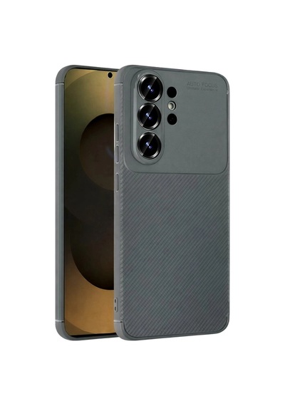Samsung Galaxy Uyumlu S26 Ultra Auto Focus Karbon Kapak - Gri İtdark54407