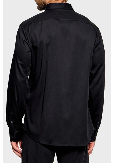 Emporio Armani Pamuklu Regular Fit Yaka Logo Nakışlı Gömlek Erkek Gömlek Em006705 Af23800 Uc001 Siyah SİYAH Emporio Armani Pamuklu Regular Fit Yaka Logo Nakışlı Gömlek Erkek Gömlek Em006705 Af23800 Uc001 Siyah SİYAH