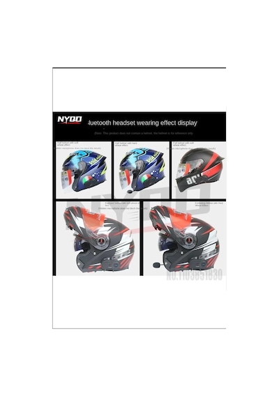 X63 Motosiklet Kask Kulaklık Intercom Işıklı Motorsiklet Int Tdrtr