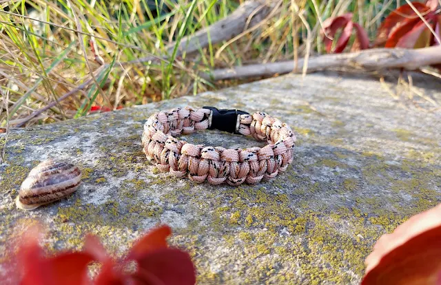 Yavruağzı Kırçıllı Paracord Bileklik Çok Renkli