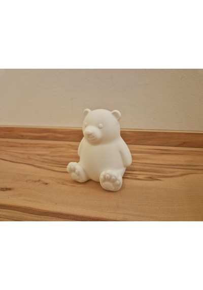 3d Baskı Sevimli Kutup Ayısı Tealight Mumluk Dekoratif Mum Tutucu Sarı