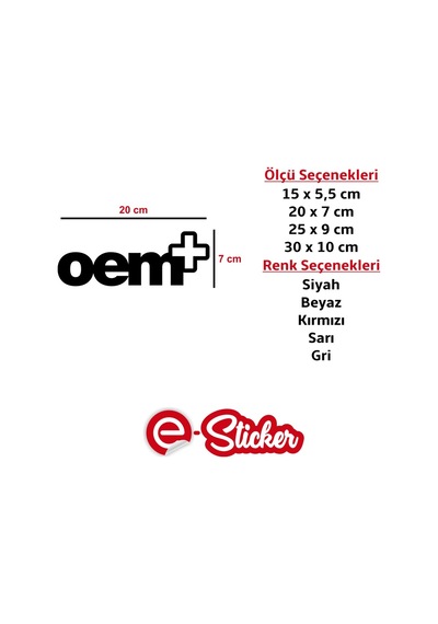Oem Oto Sticker Oem Plus Araba Cam Sticker (438357973)