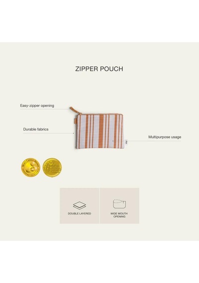 Citron Fermuarlı Çok Amaçlı Kumaş Cüzdan - Caramel 1060759