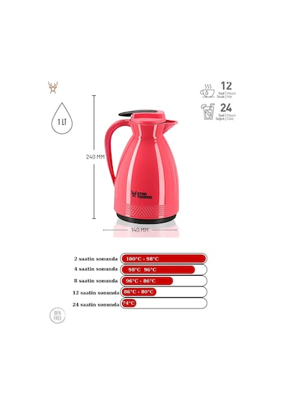 Star Termos - 1 Litre Çift Camlı Vakumlu Termos 001