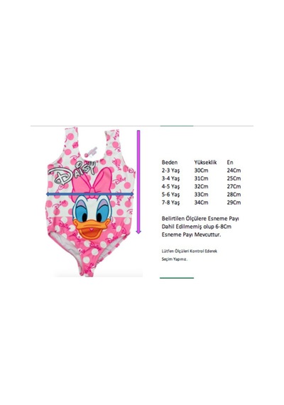 Lolliboomkids Kız Çocuk Daisy Ördek Mayo Pembe - Beyaz