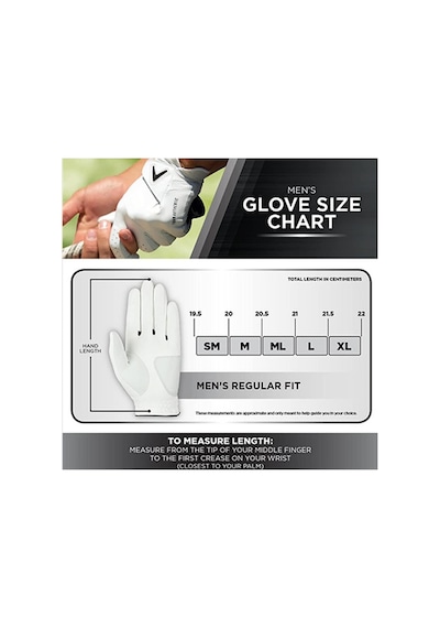 Callaway Mens Left Hand Syntech Glove - White Karışık