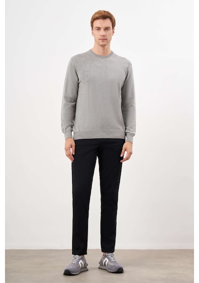 Morven Erkek Gri Basic Bisiklet Yaka Dynamic Fit Rahat Kesim Triko 25kc017001100 Gri