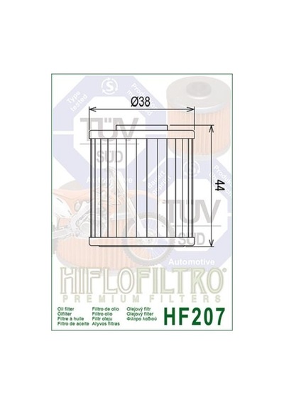 Hiflo Hf207 2016-2018 Kawasaki Kx 450f Uyumlu Yağ Filtresi