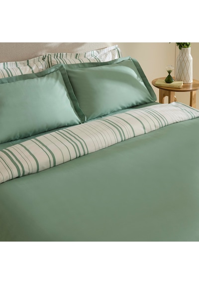 Karaca Home Cool Stripe Çift Kişilik Nevresim Takımı Yeşil