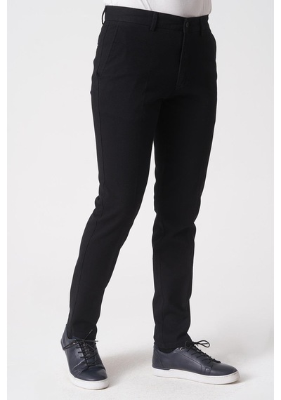 White Stone Rio De Janeiro P1034 Mars 4320 Pamuklu Slim Fit Chino Pantolo Siyah Siyah