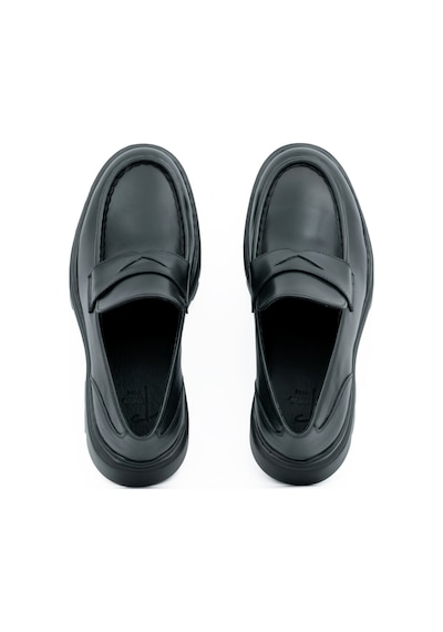 Tuna Hakiki Antik Deri Eva Taban Loafer Model Erkek Ayakkabı - 4460 Siyah