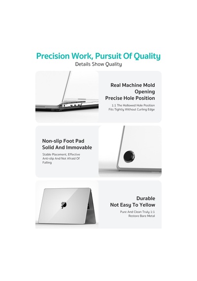 MacBook Neo A3404 Uyumlu Ultra İnce Kristal Sert Kılıf Hardcase Şeffaf