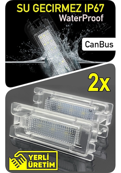 Renault Megane 2 3 Sedan Hatchback Coupe Cabrio Canbus Led Plaka Aydınlatma Ledi Lambası