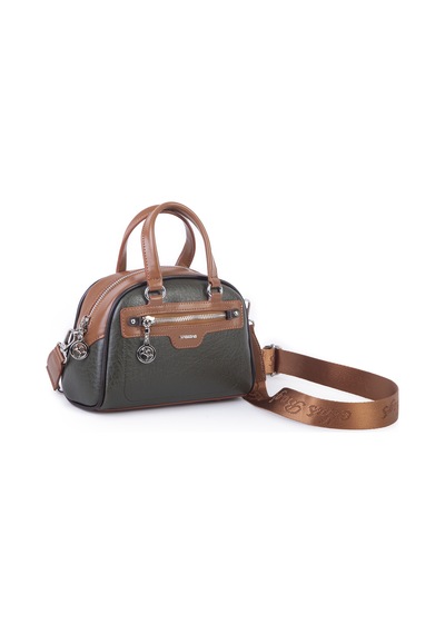 Nas Bag Kadın Mini El Ve Çapraz Çanta Haki Taba Kahve Victoria