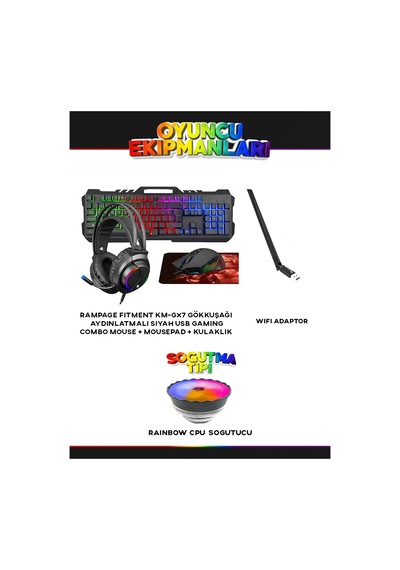 Ramtech Stunner X30 i5-4570 16 GB 512 GB SSD 4 GB GTX1050Ti 23.6" Dos Masaüstü Oyuncu Bilgisayarı