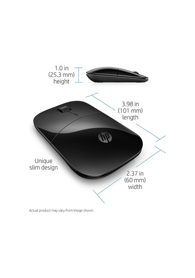 Hp Wireless Mouse Z3700, Black V0l79aa Abl