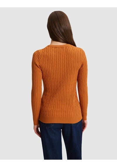 Pierre Cardin Turuncu Slim Fit Basic Kazak 50331465 Vr051