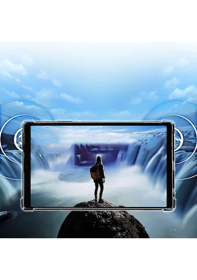 Samsung Galaxy Tab A9 Uyumlu 8.7" Sm-x117/sm-x115/sm-x110 Kılıf Şeffaf Anti Şok Köşe Korumalı