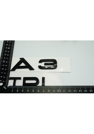 Audi A3 TDi Parlak Siyah ABS 3M 3D Bagaj Yazı Logo Ürün