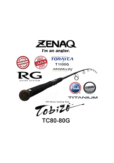 Zenaq Tobizo TC80-80G Offshore Casting Popping Kamış 244 CM Max 110 G