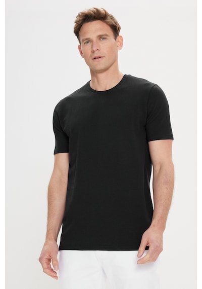 Ac&Co / Altınyıldız Classics Erkek Sıyah Slim Fit Bisiklet Yaka Kısa Kollu Yumuşak Tuşeli Basic Tişört SIYAH Ac&Co / Altınyıldız Classics Erkek Sıyah Slim Fit Bisiklet Yaka Kısa Kollu Yumuşak Tuşeli Basic Tişört SIYAH