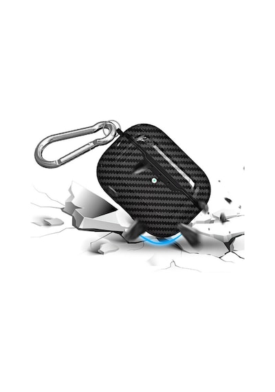 Ally Carbon Case Apple Uyumlu AirPods Pro Carbon Fiber Silikon Kilif 119943184 - Renk / Siyah