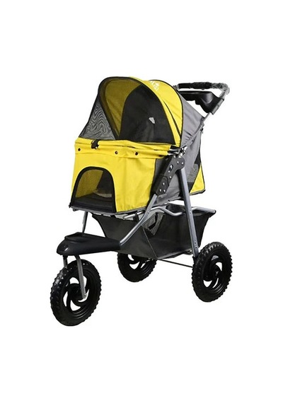 Royalist Dtc-805 İki Katlı Kedi Köpek Arabası Koyu Gri Sarı 72x52x101 Cm 294-57002.01
