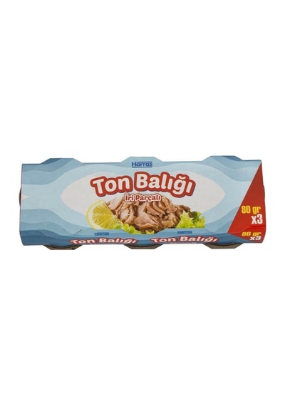 Ton Balığı Konserve Iri Parçalı 3 X 80 Gr