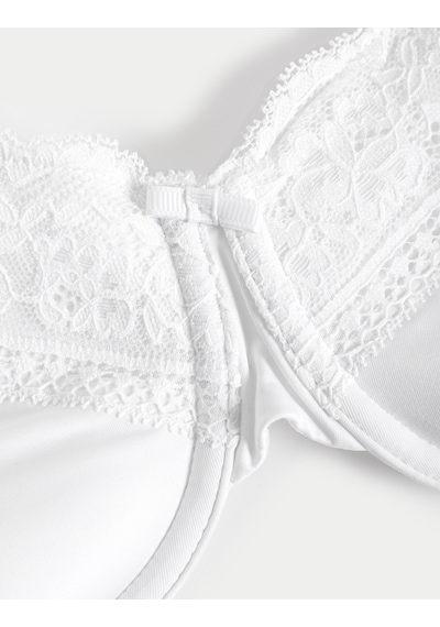 Marks & Spencer Dantelli Destekli Full Cup Sütyen T81008714F Beyaz