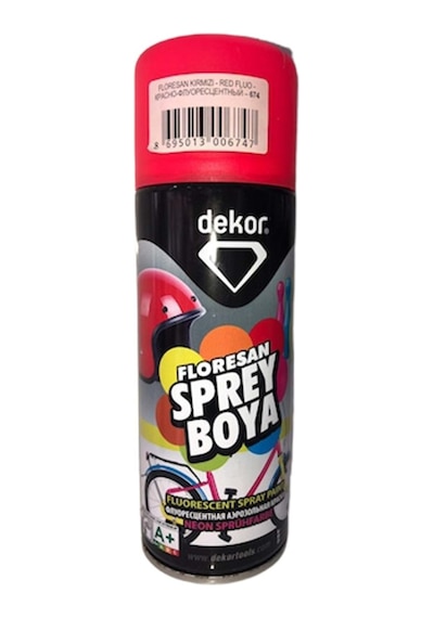 Dekor Floresan Sprey Boya 400 Ml Kırmızı