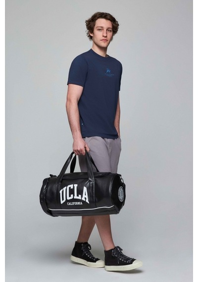 Ucla Fabıo Lacivert Bisiklet Yaka Baskılı Standard Fit Erkek Tshirt Lacivert