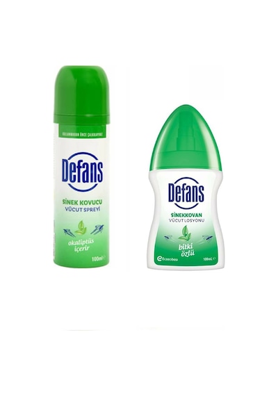 Defans Protect Yüz ve Cilt İçin Bitki Özlü Sinek Kovucu Vücut Spreyi + Vücut Losyon 100 ML