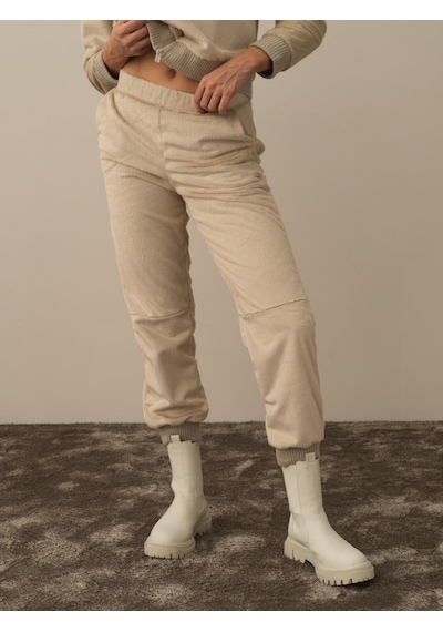 Bej Formunu Koruyan Oversize Sweat Pantolon 470419