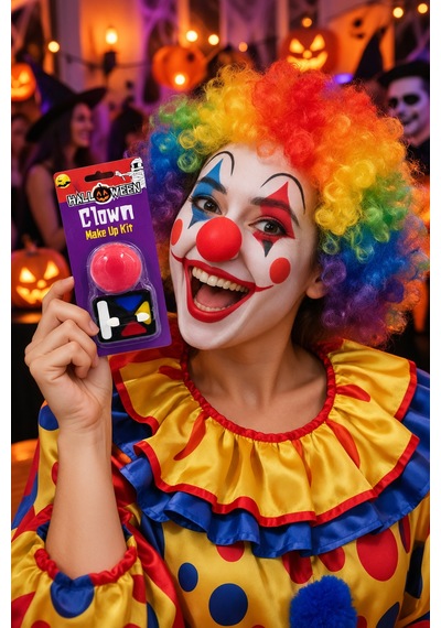Halloween Palyaço Makyaj Seti Burun Ve Yüz Boyası Cadılar Bayramı Parti Kostüm Gösteri Aksesuarı Diğer