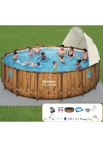 Bestway Gölgelikli Prefabrik Full Havuz Seti 549x122cm Bw564 56977