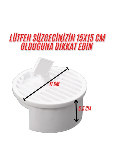 15x15 Süzgeçler İçin Gider Kapağı, Yer Süzgeci, Izgarası Gider