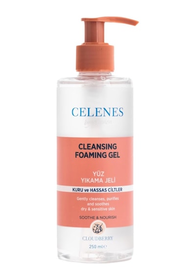 Celenes Cloudberry Köpüren Yüz Yıkama Jeli Kuru Ve Hassas Ciltler 250 Ml