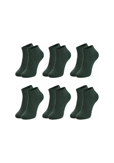 Çorap Giyim Erkek Pamuklu Patik Çorap 6 Lı Paket 39-44 Dikişsiz Burun, Koku Karşıtı, Nefes Alan Kısa Konç Sneaker Çorabı Haki
