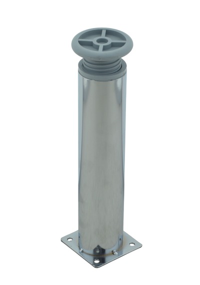 Ludıa Metal Ayarlanabilir 4 Adet Mobilya Ayağı Metal Tablalı 20cm Gri