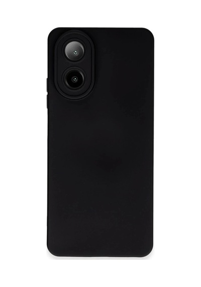 Oppo A38 Uyumlu Kılıf Nano İçi Kadife Silikon - Siyah