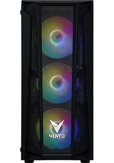 VENTO VG15FE 500W PEAK 4X120MM RGB FAN GAMING SİYAH KASA