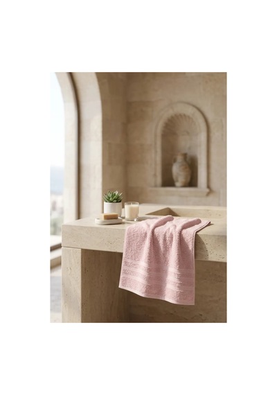 100% Pamuk 50 Cm X 90 Cm Armürlü Havlu Koyu Pembe