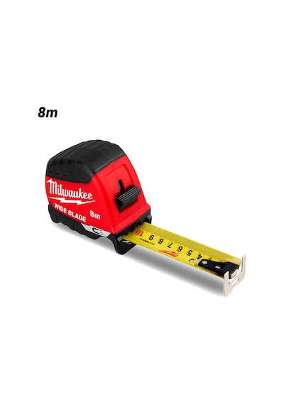Milwaukee Wide Blade Manyetik Şerit Metre 8m - 4932499209 8 M