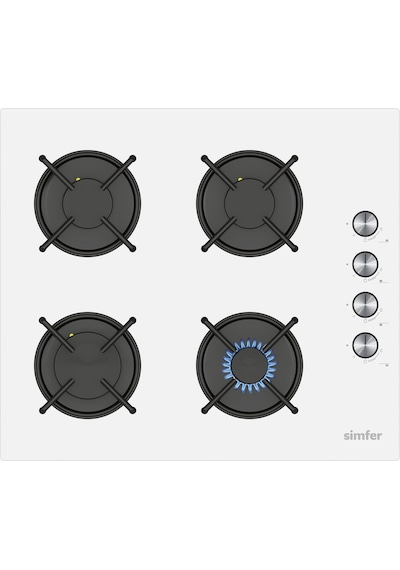 Simfer 4 Fonksiyon Trend Dijital Beyaz Power Turbo 2'li Ankastre Set (Fırın + Ocak)