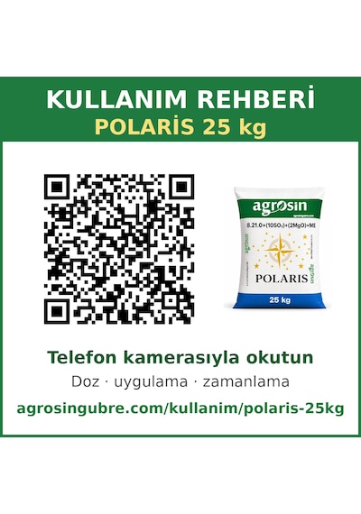 Agrosin Polaris 8.21.0+(2MgO)+(10SO3)+ME Organomineral Granül Gübre 25 kg