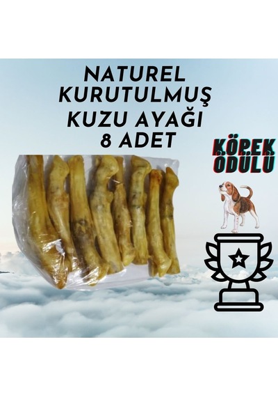 Doğal Kuzu Paça Köpek Ödülü 8'li