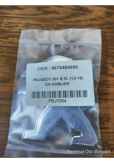 Peugeot 301 Ön Arma 2012-2016 Yılları Arası Uyumlu Pejo 301 Ön Panjur Aslanı 3m 3d Krom